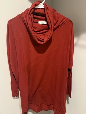 Zenana Outfitters Rust Cowl Neck Women's Sweater